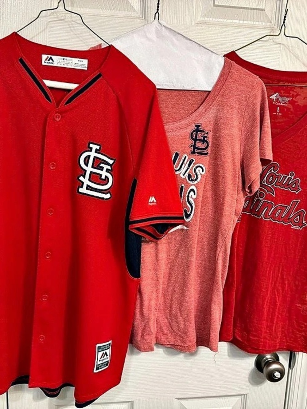 STL Cardinals Fan Merchandise Jersey & Tees - 3 pc Bundle - Size M, L, XL